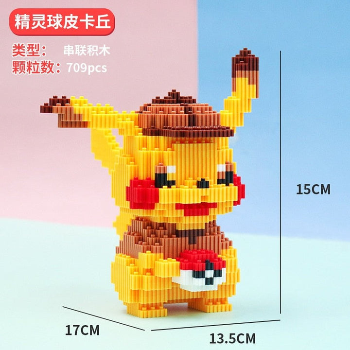 Pokemon Micro Building Blocks Squirtle Bulbasaur Charizard Blastoise Venusaur Charmander Gengar Abra Lapras Assembly Blocks Toys Jurassic Bricks