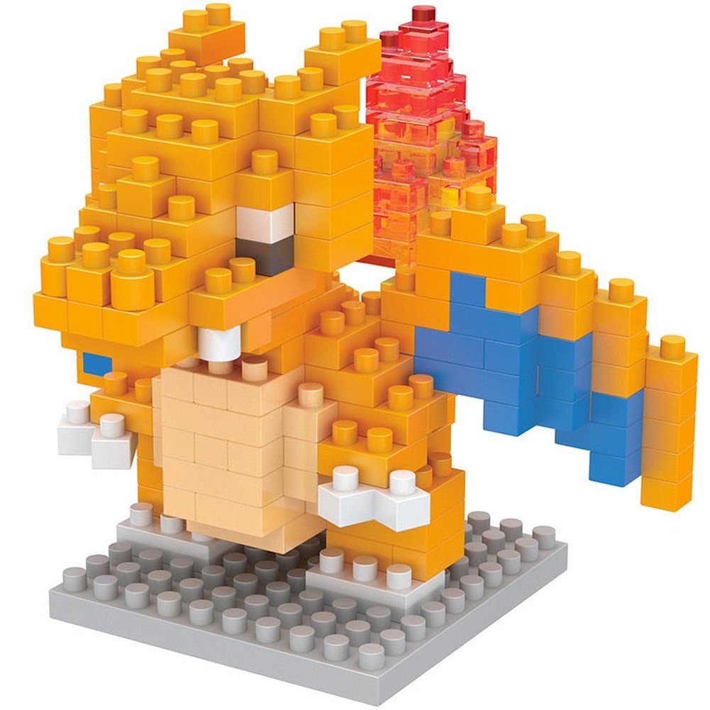 Pokemon Micro Building Blocks Squirtle Bulbasaur Charizard Blastoise Venusaur Charmander Gengar Abra Lapras Assembly Blocks Toys Jurassic Bricks