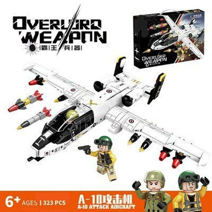 MOC NON LEGO Modern Soldier Planes Gunship Fighters Model Building Blocks Airplane  Toys Technical