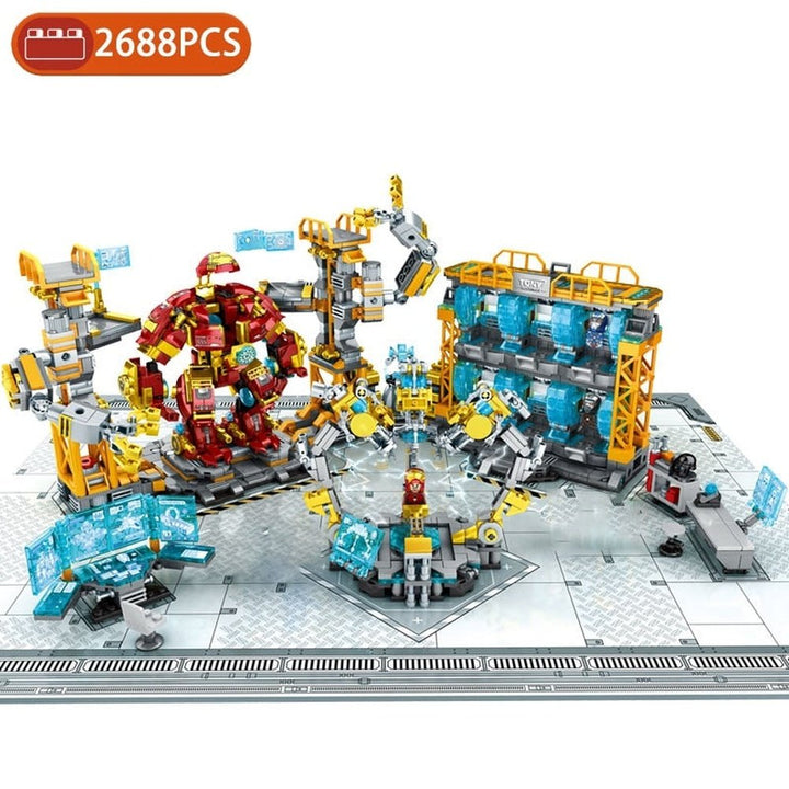 MOC  Compatible  935PCS Half Perspective Machine Iron Heroes Display Book Ideas Figures Super Hero Avengers Building Block Toy Iron Man Boy Creative Child  Fun Game Building Block Toy