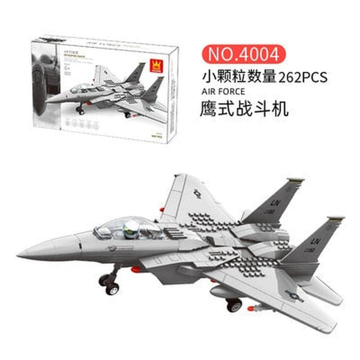 MOC NON LEGO Modern Soldier Planes Gunship Fighters Model Building Blocks Airplane  Toys Technical