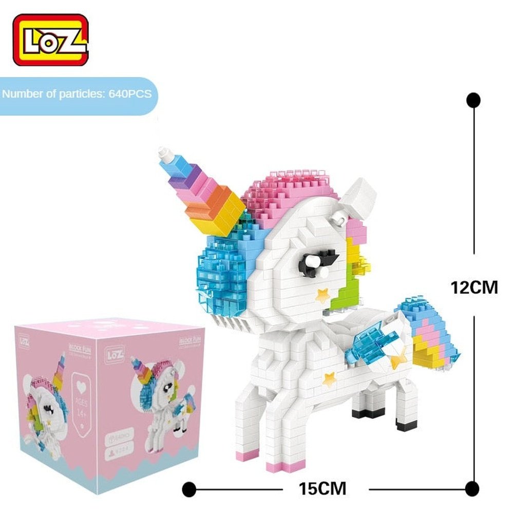 MOC NON LEGO Building Blocks Animal Unicorn Tiger Flamingo Cat Beautiful Maiden Deer Baby Suitable For Girls Over 12 Years Old