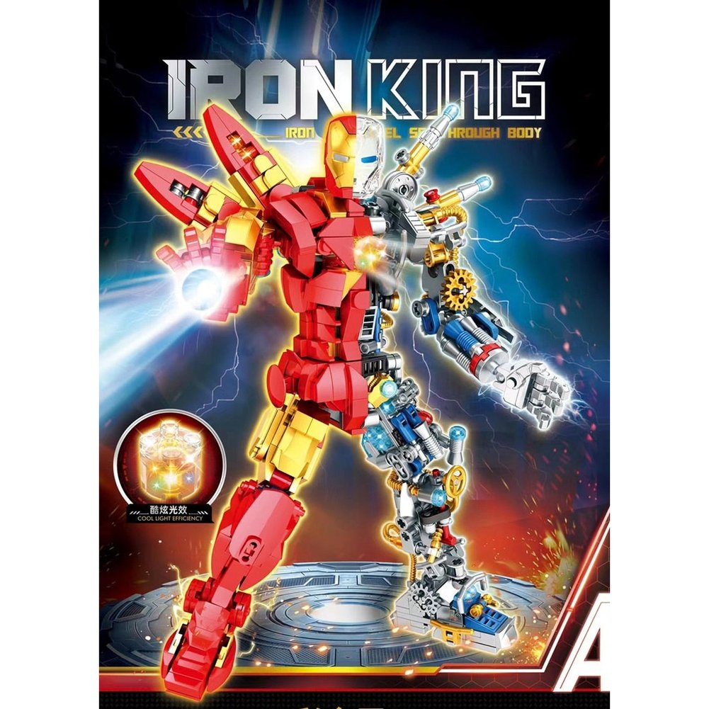 MOC  Compatible  935PCS Half Perspective Machine Iron Heroes Display Book Ideas Figures Super Hero Avengers Building Block Toy Iron Man Boy Creative Child  Fun Game Building Block Toy