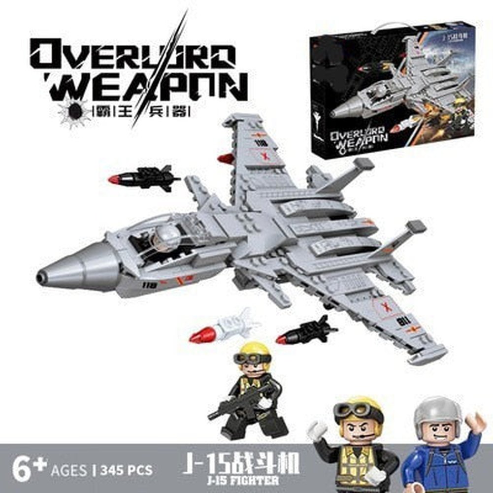 MOC NON LEGO Modern Soldier Planes Gunship Fighters Model Building Blocks Airplane  Toys Technical