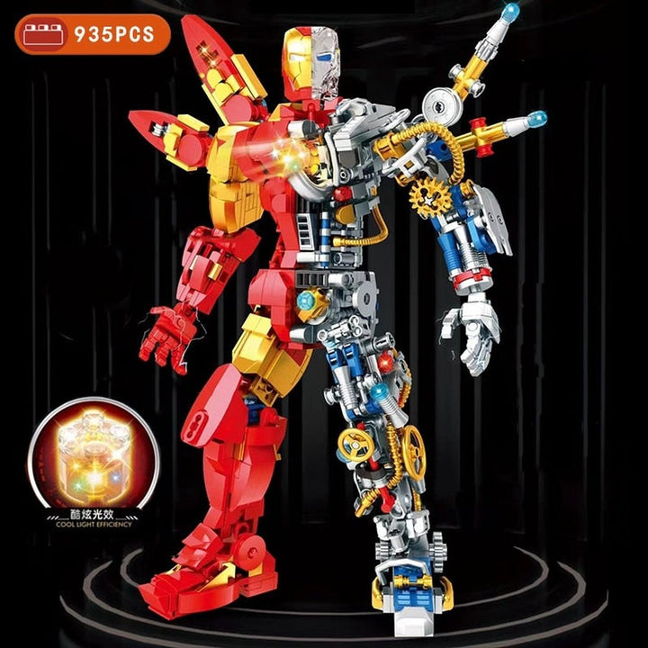 MOC  Compatible  935PCS Half Perspective Machine Iron Heroes Display Book Ideas Figures Super Hero Avengers Building Block Toy Iron Man Boy Creative Child  Fun Game Building Block Toy