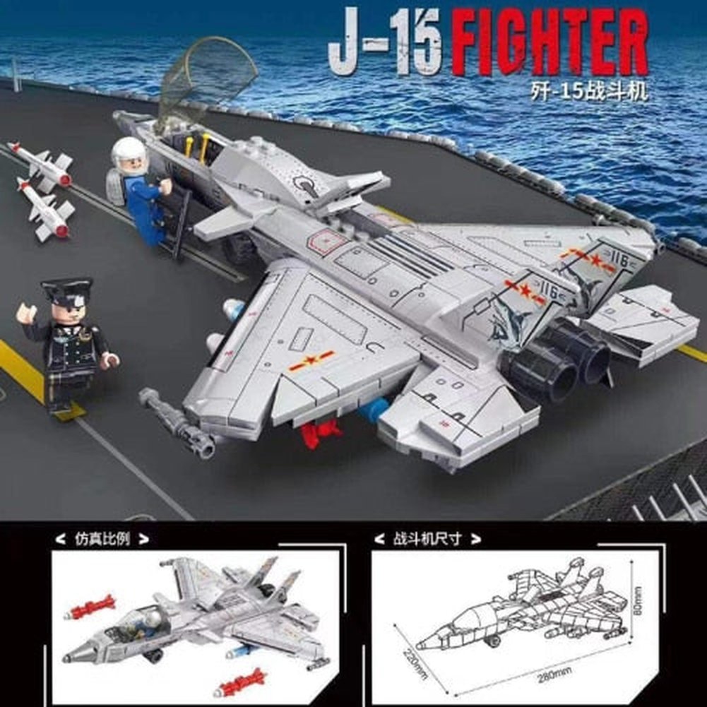 MOC NON LEGO Modern Soldier Planes Gunship Fighters Model Building Blocks Airplane  Toys Technical