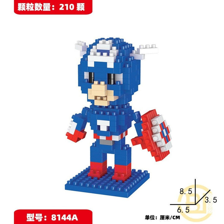 MOC NON  Block Cartoon Anime Super Hero Avengers Superhero Iron Man Captain America Spider Toy DIY Building Bouwstenen Speelgoed