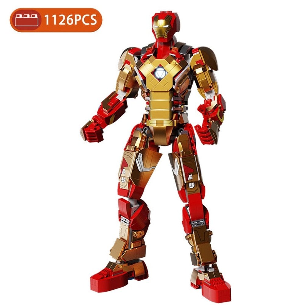 MOC  Compatible  935PCS Half Perspective Machine Iron Heroes Display Book Ideas Figures Super Hero Avengers Building Block Toy Iron Man Boy Creative Child  Fun Game Building Block Toy