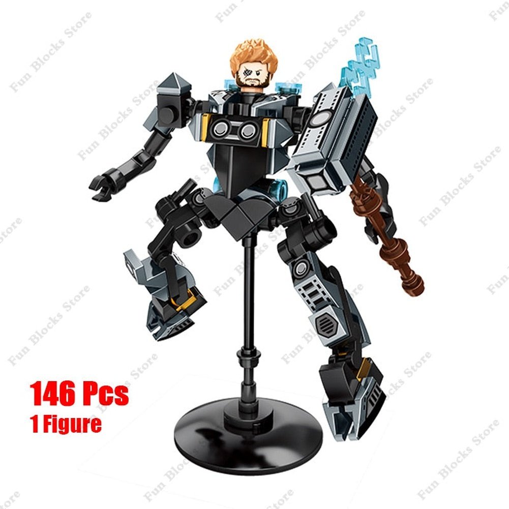 MOC  Compatible  2 IN 1 Super Hero Movie Avengers Clan Transforming Mecha Motoycle Model Building Blocks Bricks Sets Classic Dolls Kids Toys Gits