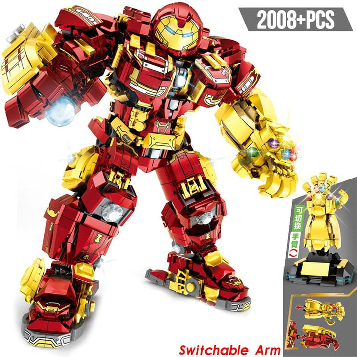 MOC  Compatible  935PCS Half Perspective Machine Iron Heroes Display Book Ideas Figures Super Hero Avengers Building Block Toy Iron Man Boy Creative Child  Fun Game Building Block Toy