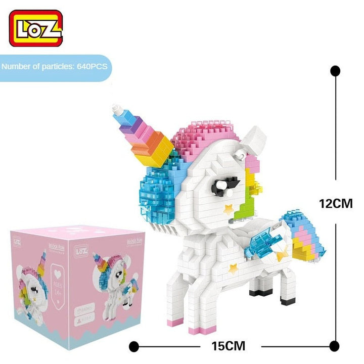 MOC NON LEGO Building Blocks Animal Unicorn Tiger Flamingo Cat Beautiful Maiden Deer Baby Suitable For Girls Over 12 Years Old