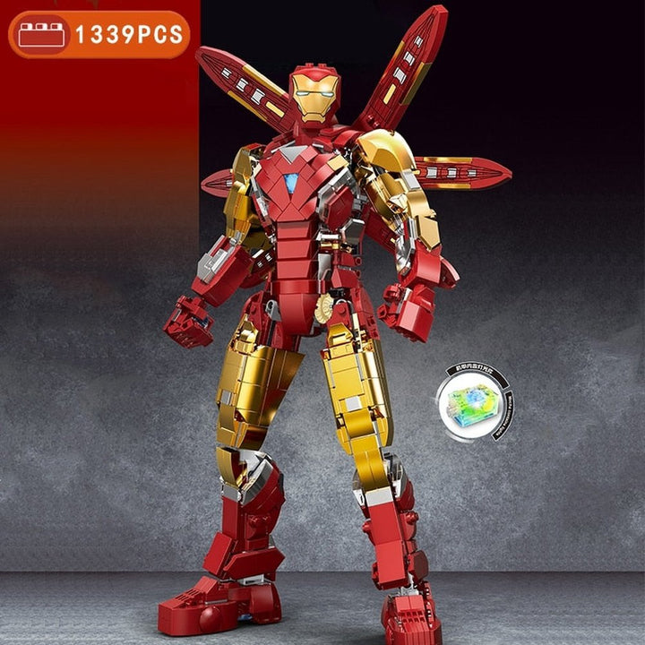 MOC  Compatible  935PCS Half Perspective Machine Iron Heroes Display Book Ideas Figures Super Hero Avengers Building Block Toy Iron Man Boy Creative Child  Fun Game Building Block Toy