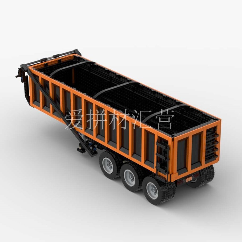 MOC  Compatible  MOC-4783 1:17 dump trailer is suitable for various truck head remote control motor electric assembly blocks 1410pcs