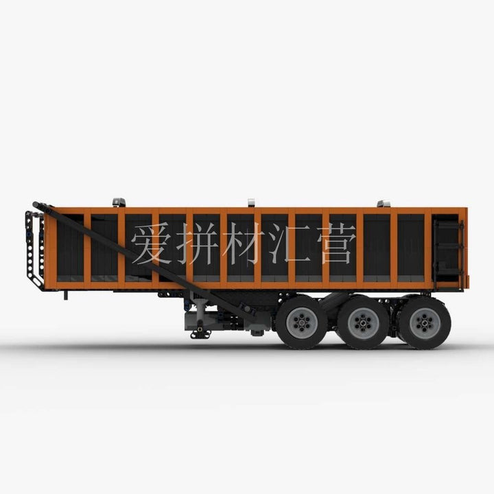 MOC  Compatible  MOC-4783 1:17 dump trailer is suitable for various truck head remote control motor electric assembly blocks 1410pcs