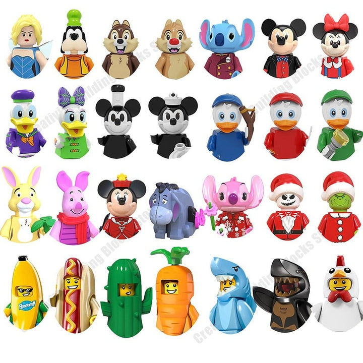 MOC NON LEGO Building Blocks Minfigures from Different TV Shows & Movies