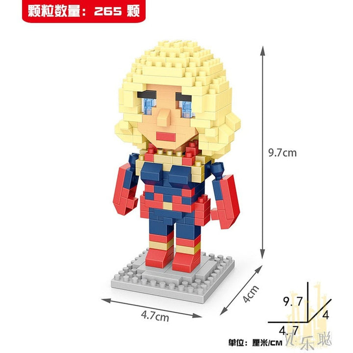 MOC NON  Block Cartoon Anime Super Hero Avengers Superhero Iron Man Captain America Spider Toy DIY Building Bouwstenen Speelgoed