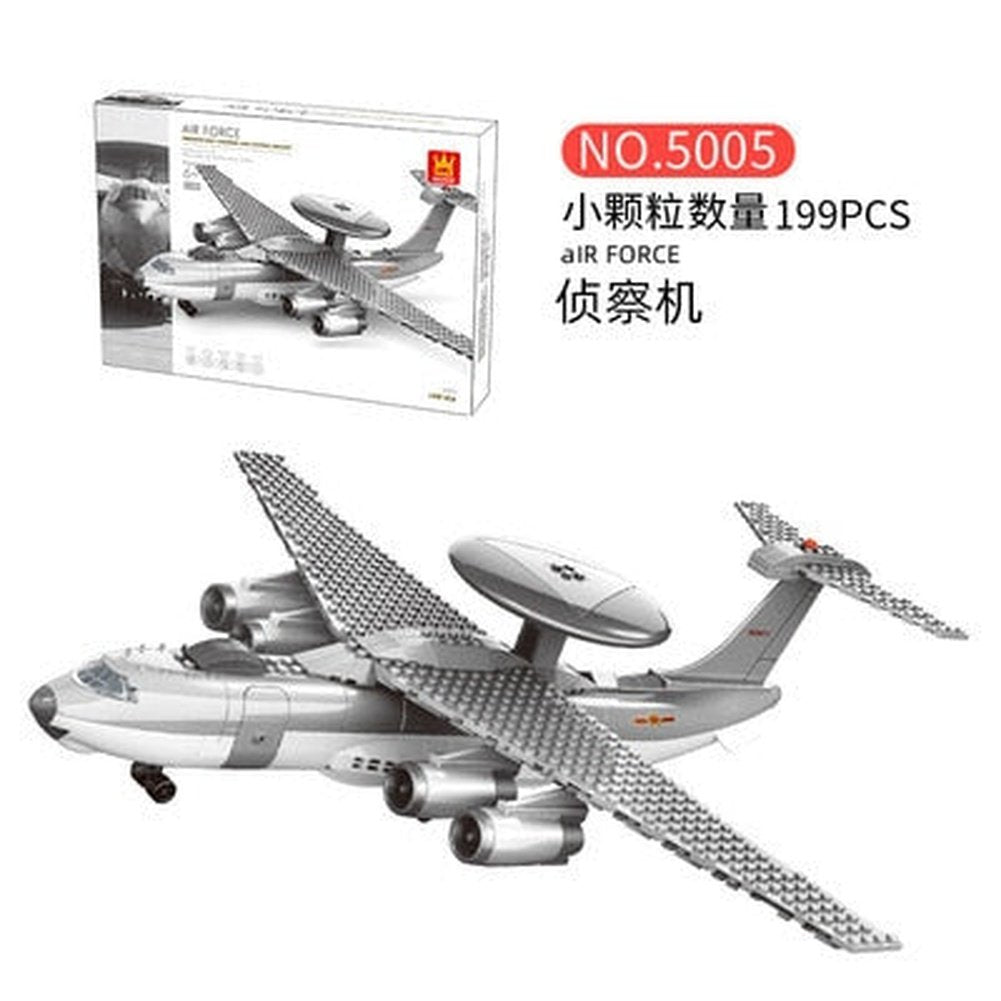 MOC NON LEGO Modern Soldier Planes Gunship Fighters Model Building Blocks Airplane  Toys Technical