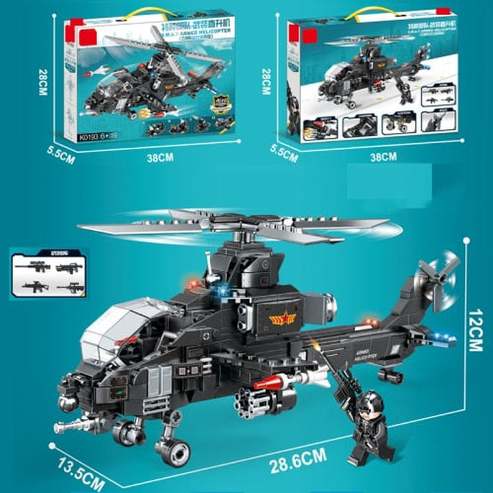 MOC NON LEGO Modern Soldier Planes Gunship Fighters Model Building Blocks Airplane  Toys Technical