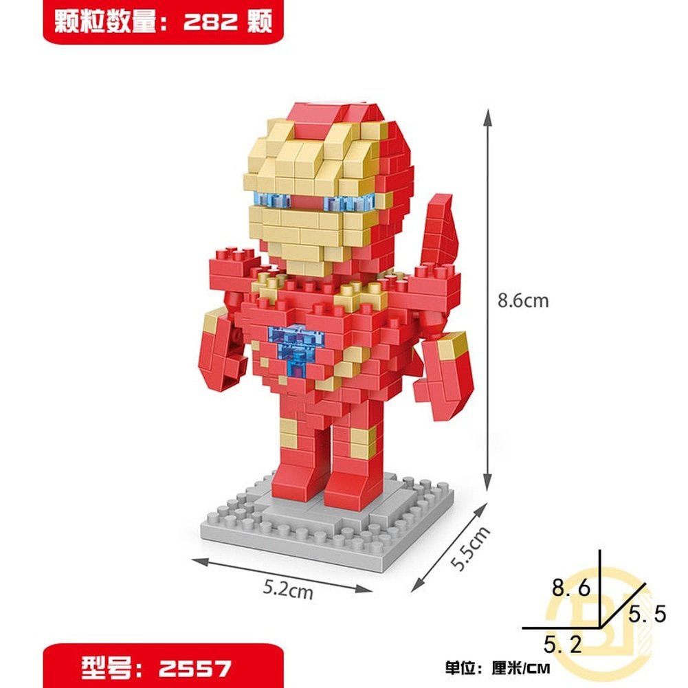 MOC NON  Block Cartoon Anime Super Hero Avengers Superhero Iron Man Captain America Spider Toy DIY Building Bouwstenen Speelgoed