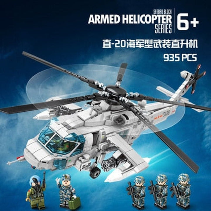 MOC NON LEGO Modern Soldier Planes Gunship Fighters Model Building Blocks Airplane  Toys Technical