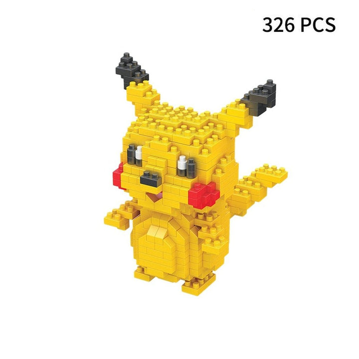 MOC  Compatible  Multiple Styles Pokemon Miniature Assembled Building Blocks Educational Toy Pikachu Charizard Eevee Mewtwo Action Model Doll Toy