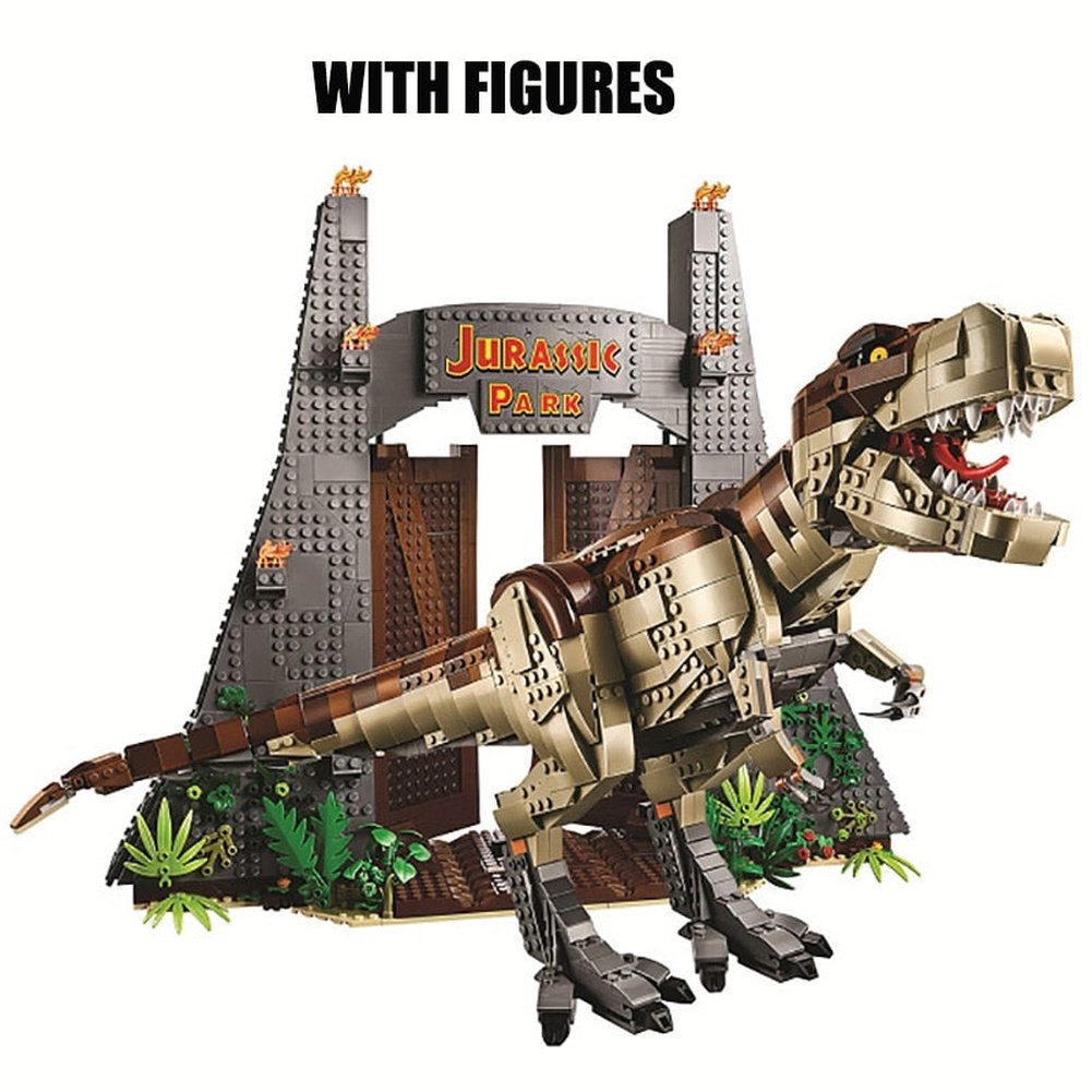 MOC NON LEGO Jurassic Compatible With 75936 T.rex Park Model Bricks Dinosaur Building Blocks toys Kids