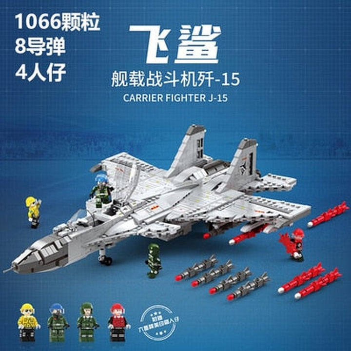 MOC NON LEGO Modern Soldier Planes Gunship Fighters Model Building Blocks Airplane  Toys Technical