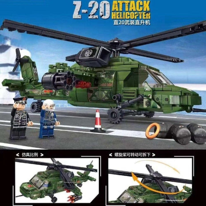 MOC NON LEGO Modern Soldier Planes Gunship Fighters Model Building Blocks Airplane  Toys Technical