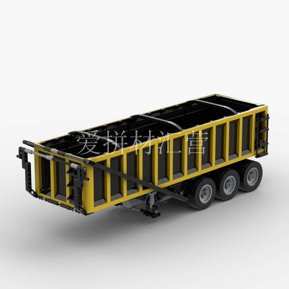 MOC  Compatible  MOC-4783 1:17 dump trailer is suitable for various truck head remote control motor electric assembly blocks 1410pcs