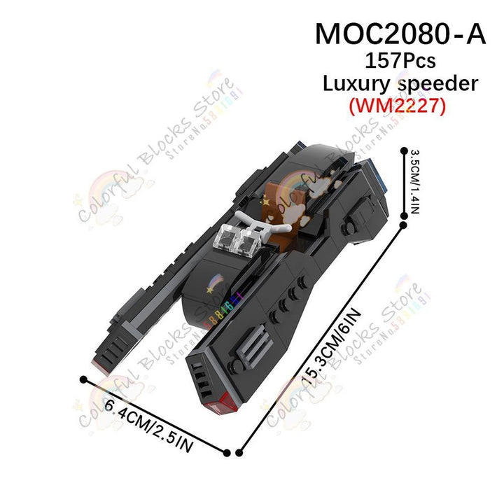 Sci-Fi Space War Movie Imperial Troop Transport MOC Building Blocks DIY Military Anti-Vehicle Cannon Weapon Bricks Toys For Kids Jurassic Bricks