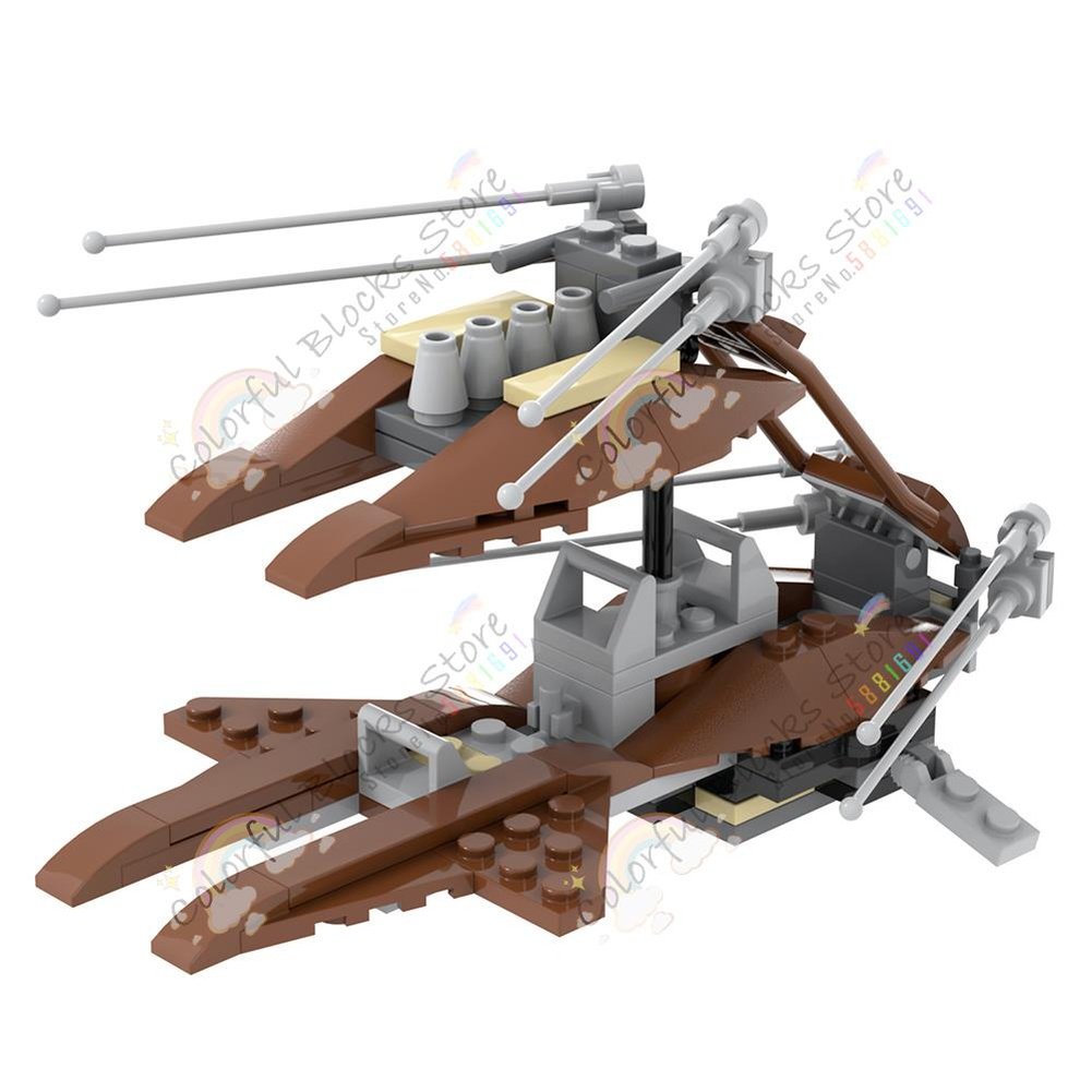 Sci-Fi Space War Movie Imperial Troop Transport MOC Building Blocks DIY Military Anti-Vehicle Cannon Weapon Bricks Toys For Kids Jurassic Bricks