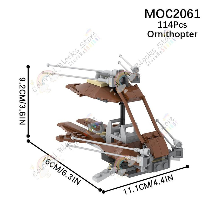 Sci-Fi Space War Movie Imperial Troop Transport MOC Building Blocks DIY Military Anti-Vehicle Cannon Weapon Bricks Toys For Kids Jurassic Bricks