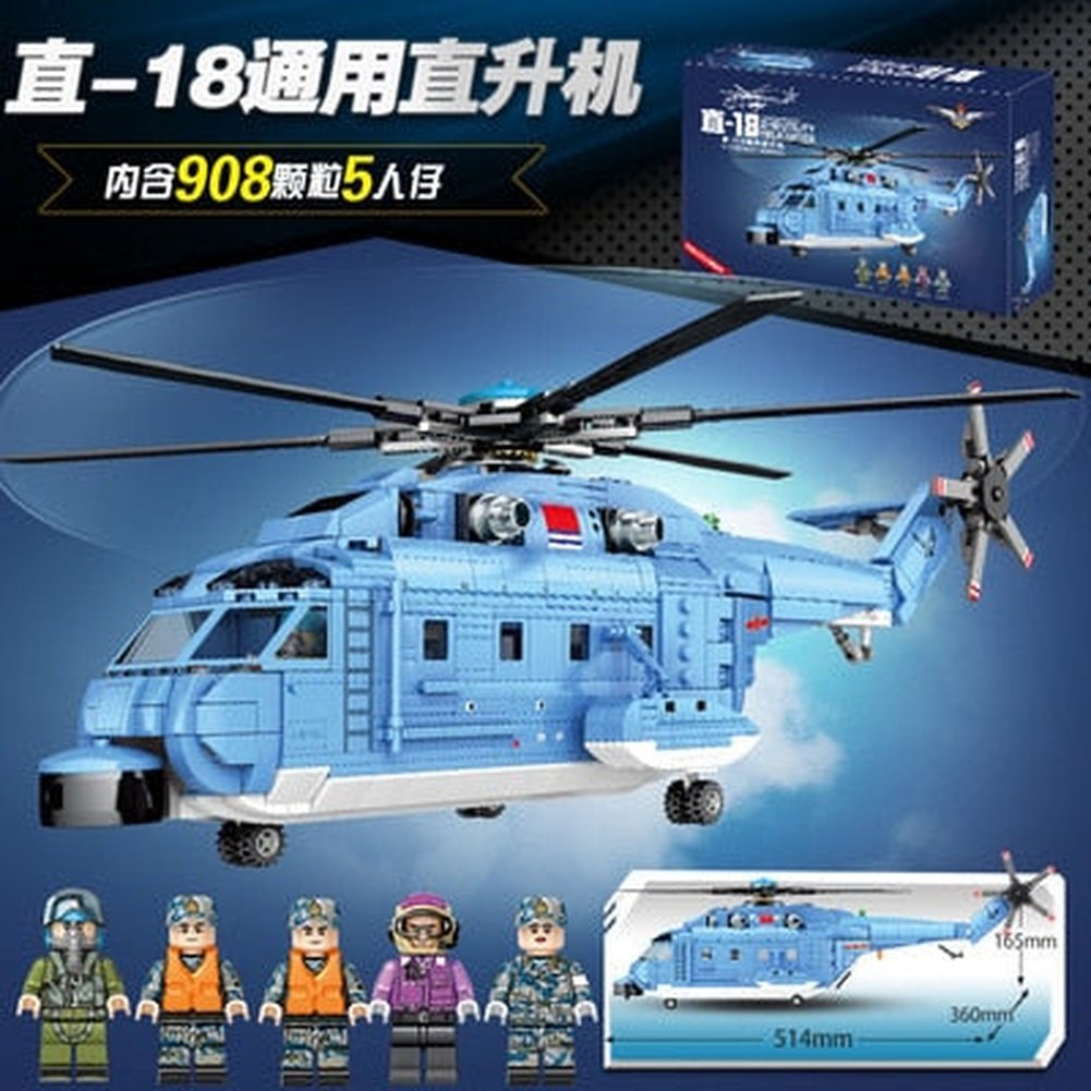 MOC NON LEGO Modern Soldier Planes Gunship Fighters Model Building Blocks Airplane  Toys Technical