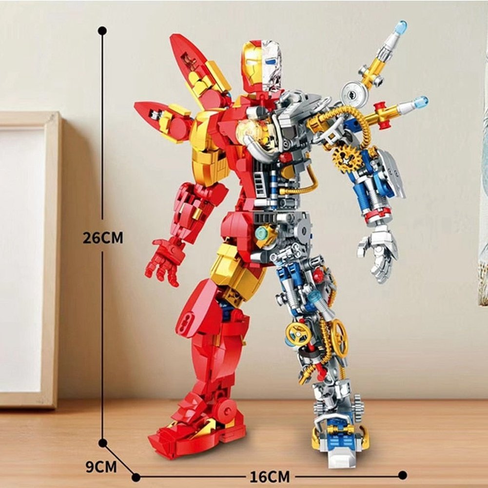 MOC  Compatible  935PCS Half Perspective Machine Iron Heroes Display Book Ideas Figures Super Hero Avengers Building Block Toy Iron Man Boy Creative Child  Fun Game Building Block Toy