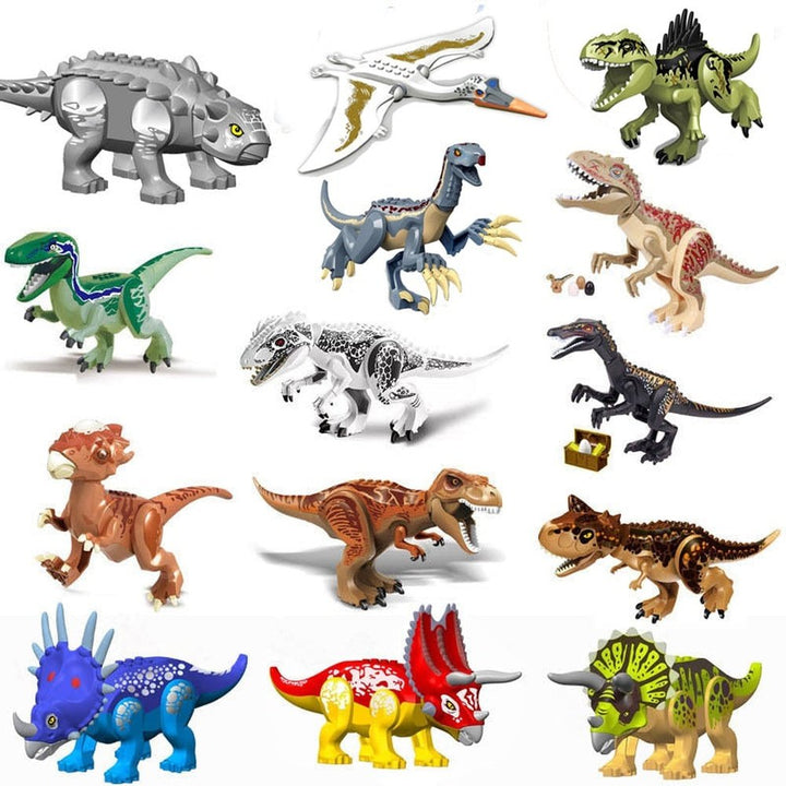 MOC NON LEGO Jurassic Dino World Large Dinosaurs Figures Bricks Building Blocks Tyrannosaurus Indominus T-Rex Velociraptor Toys MOC Kids