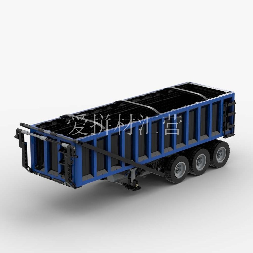 MOC  Compatible  MOC-4783 1:17 dump trailer is suitable for various truck head remote control motor electric assembly blocks 1410pcs