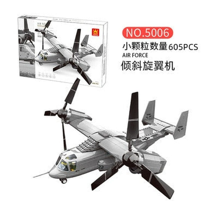 MOC NON LEGO Modern Soldier Planes Gunship Fighters Model Building Blocks Airplane  Toys Technical