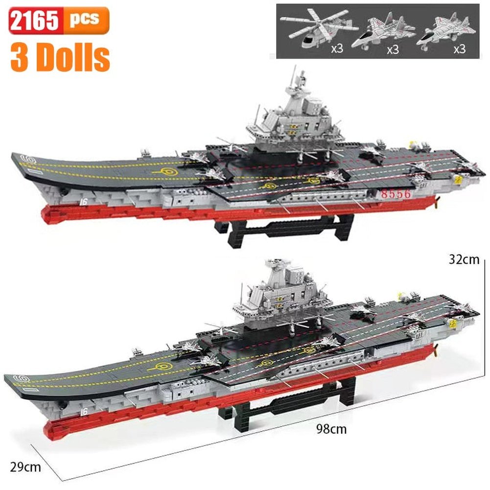 Sembo Block ShanDong Aircraft Carrier With LED Building Blocks Military Battleship Brick Weapon Warship Toys Warcraft Ship Boat Jurassic Bricks