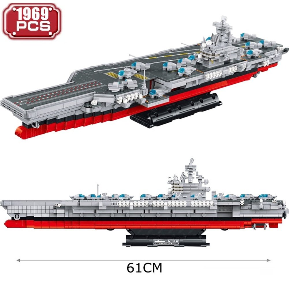 Sembo Block ShanDong Aircraft Carrier With LED Building Blocks Military Battleship Brick Weapon Warship Toys Warcraft Ship Boat Jurassic Bricks