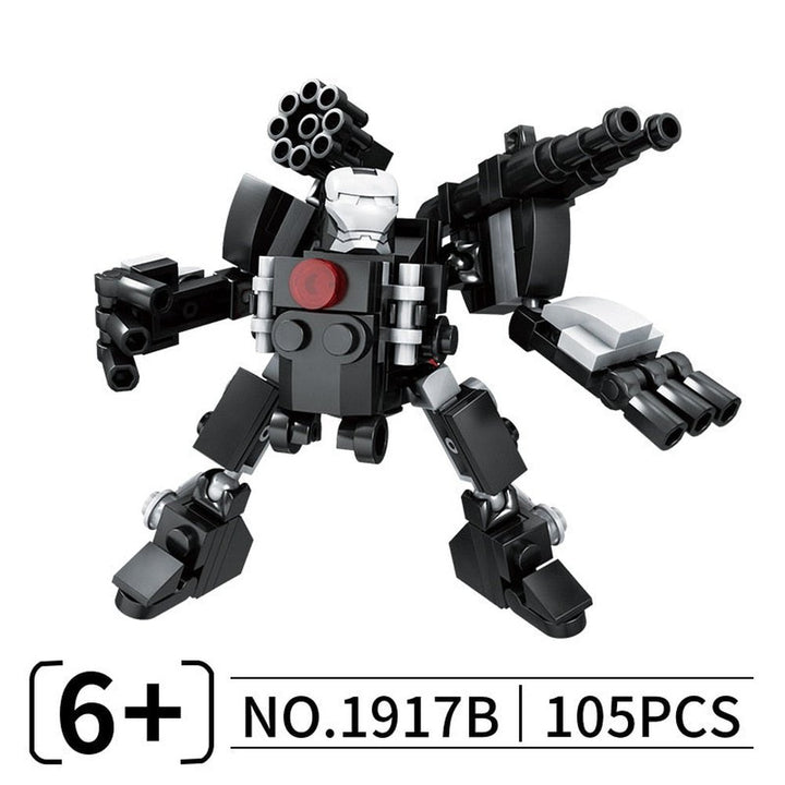 MOC  Compatible  2 IN 1 Super Hero Movie Avengers Clan Transforming Mecha Motoycle Model Building Blocks Bricks Sets Classic Dolls Kids Toys Gits