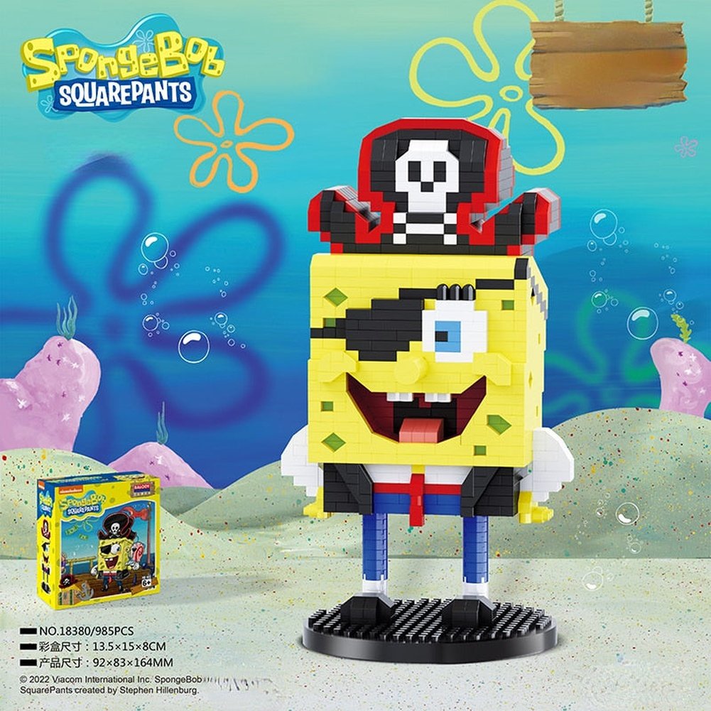 SpongeBob SquarePants Micro particles Block City  Patrick Star Squidward  Charm Kids Toys Birthday Gifts Jurassic Bricks