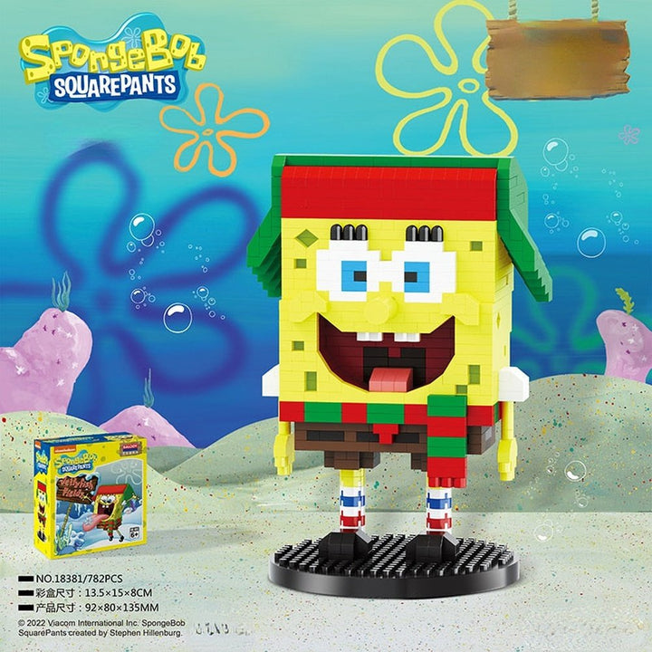 MOC  Compatible  SpongeBob SquarePants Micro Bricks Block City  Patrick Star Squidward  Charm Kids Toys