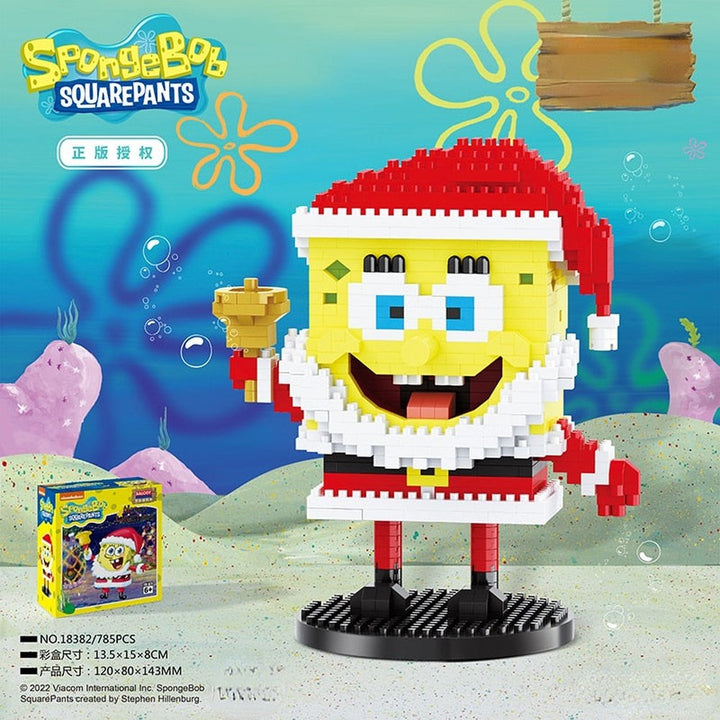 MOC  Compatible  SpongeBob SquarePants Micro Bricks Block City  Patrick Star Squidward  Charm Kids Toys