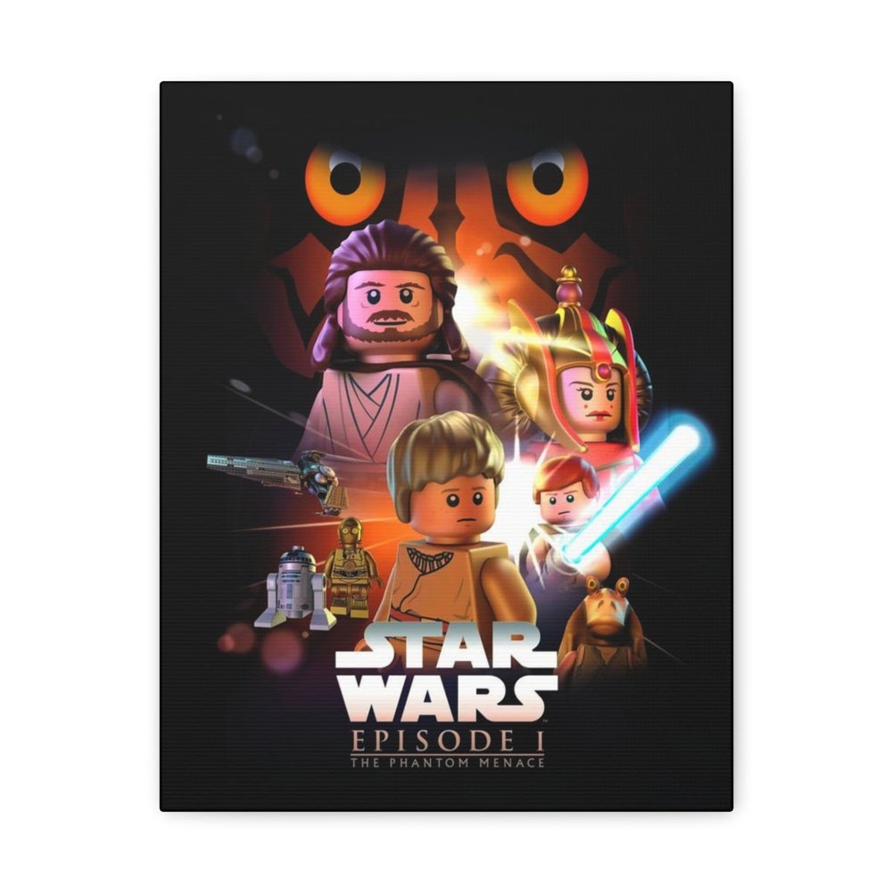 MOC NON LEGO Star Wars Episode 1 LEGO Movie Wall Art Canvas Art With Backing.