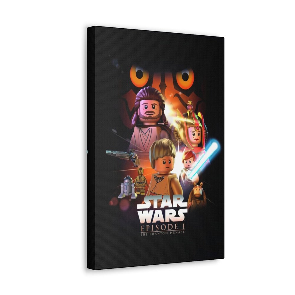 Star Wars Episode 1 LEGO Movie Wall Art Canvas Art With Backing. Jurassic Bricks