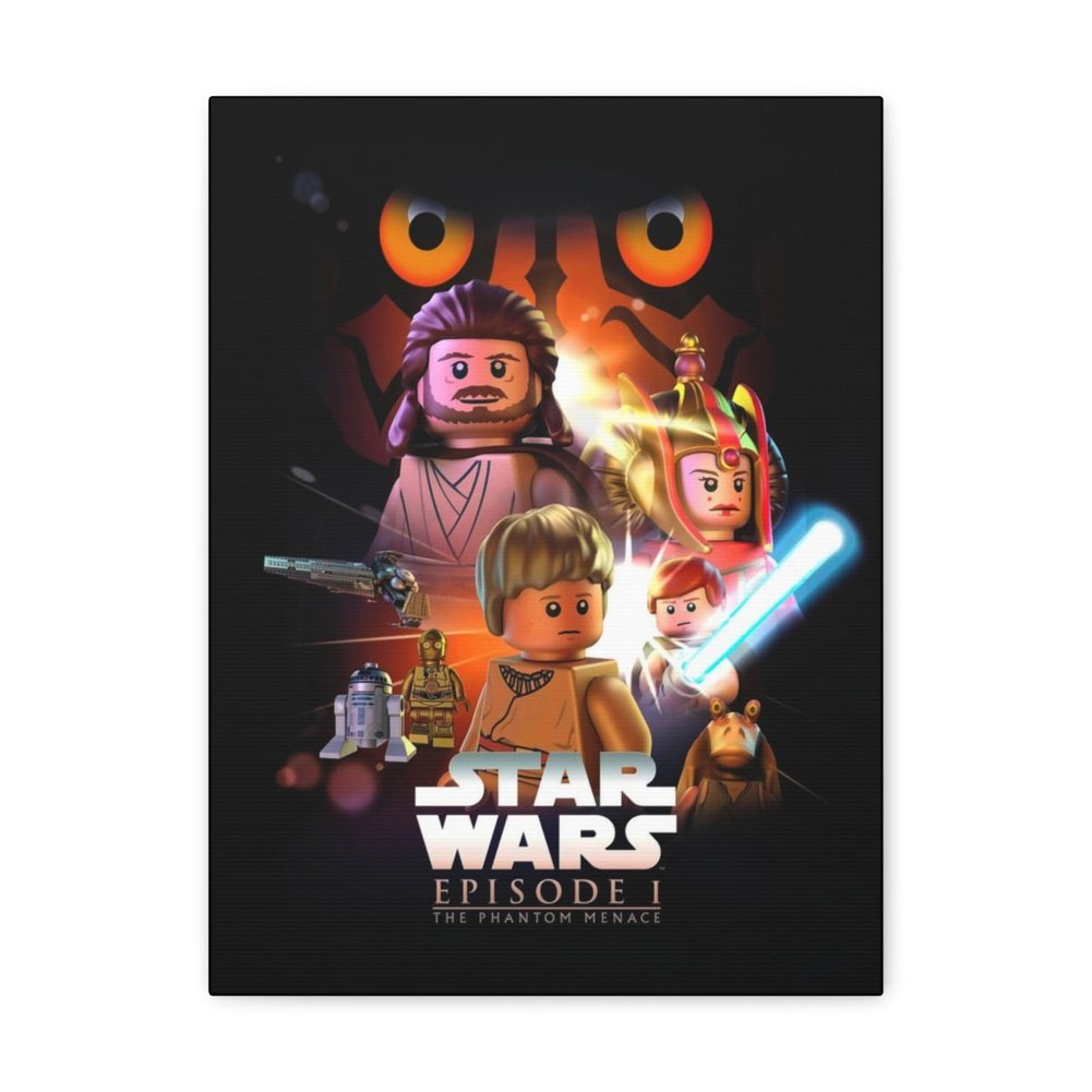 MOC NON LEGO Star Wars Episode 1 LEGO Movie Wall Art Canvas Art With Backing.