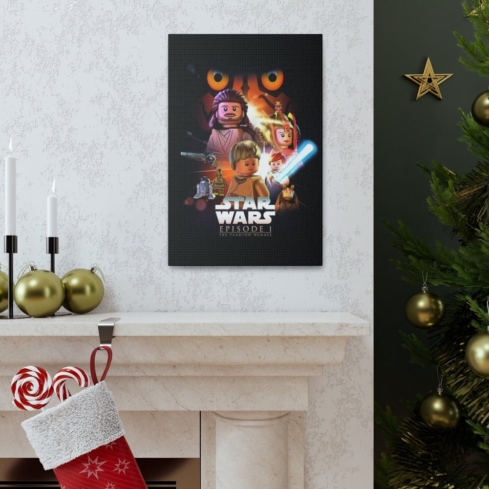 Star Wars Episode 1 LEGO Movie Wall Art Canvas Art With Backing. Jurassic Bricks