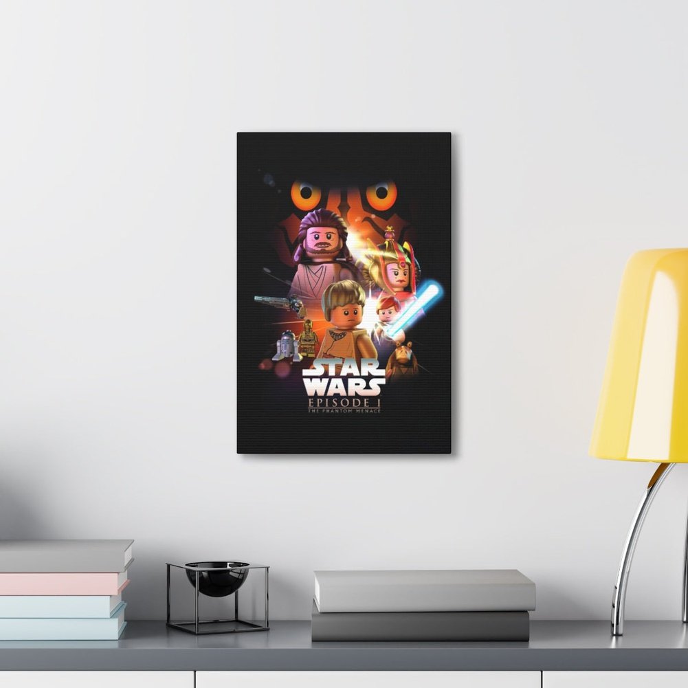 Star Wars Episode 1 LEGO Movie Wall Art Canvas Art With Backing. Jurassic Bricks