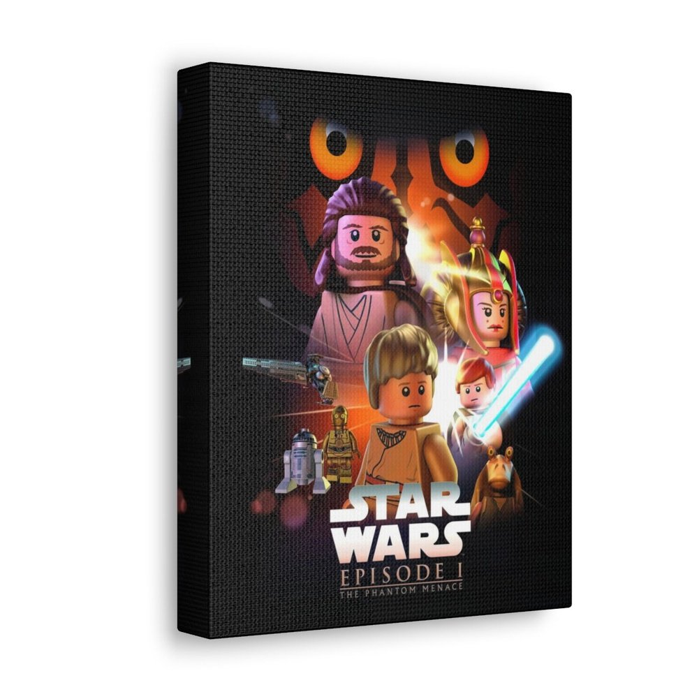 Star Wars Episode 1 LEGO Movie Wall Art Canvas Art With Backing. Jurassic Bricks