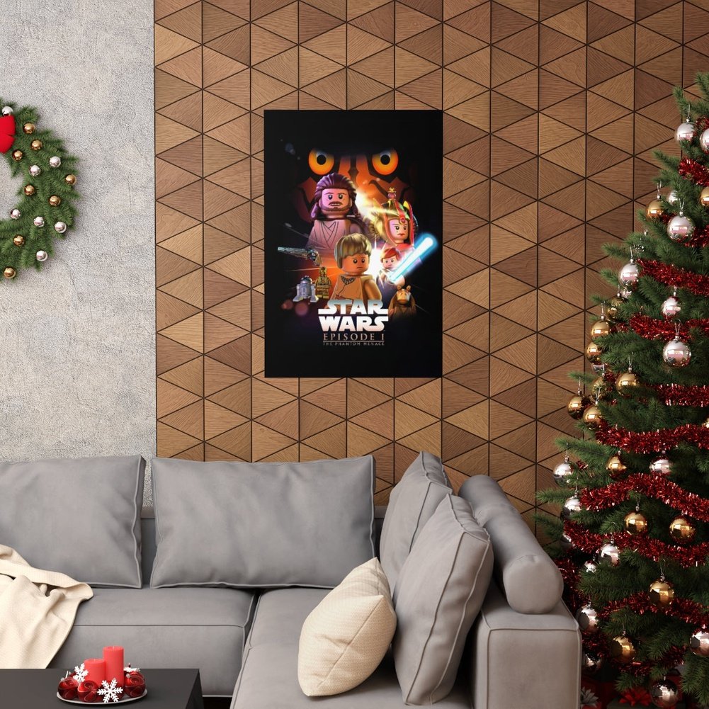 Star Wars Episode 1 LEGO Movie Wall Art POSTER ONLY Jurassic Bricks